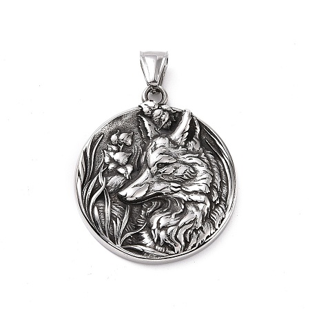 304 Stainless Steel Pendants X-STAS-J039-15AS-1