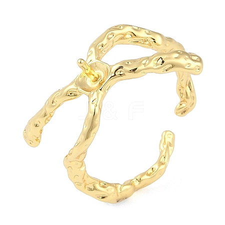 Brass Cuff Finger Ring Settings KK-L219-15D-G-1