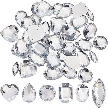 Fingerinspire 96Pcs 6 Style Sew on Rhinestone OACR-FG0001-20-1