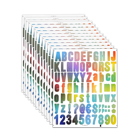 Vinyl Alphabet Number Self-Adhesive Waterproof Mail Box Stickers STIC-WH0002-023-1