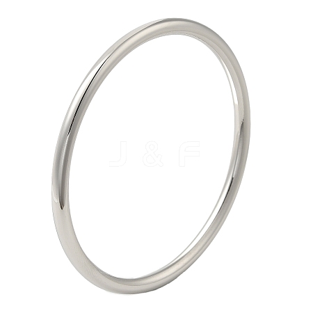 Non-Tarnish 304 Stainless Steel Simple Roung Ring Bangles for Women BJEW-F461-01F-P-1