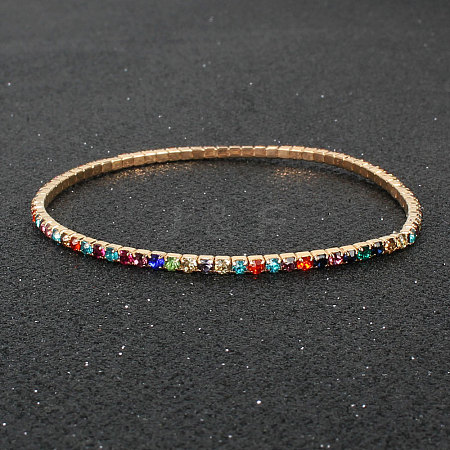 Alloy Rhinestone Cup Chain Bracelets for Women WG1E62A-08-1