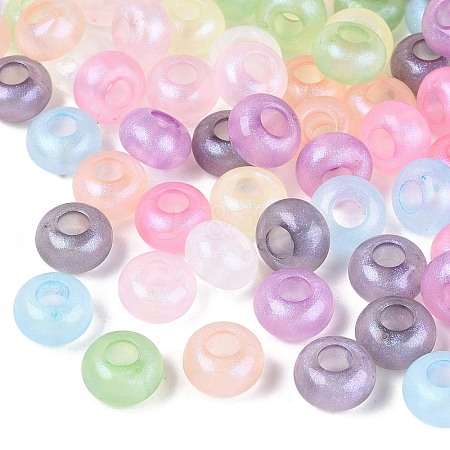 Transparent Acrylic European Beads OACR-Q200-17-1