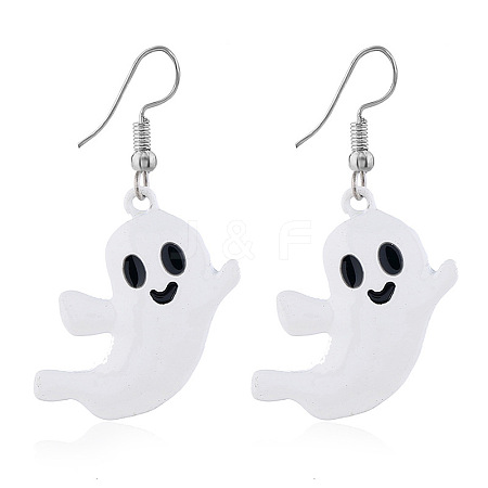 Halloween Theme Alloy Enamel Dangle Earrings FS-WG50C46-02-1