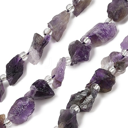 Natural Amethyst Beads Strands G-Q023-F01-01-1