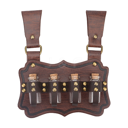 PU Leather with Alloy Gold Metallurgy Storage Belt AJEW-WH0481-41B-1