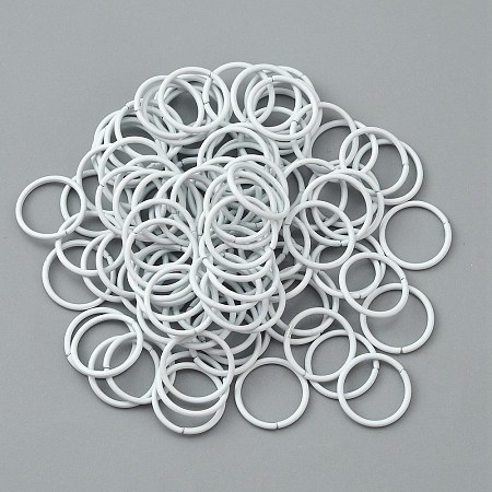 100Pcs Baking Paint Zinc Alloy Open Jump Rings FIND-WH0032-85B-03-1