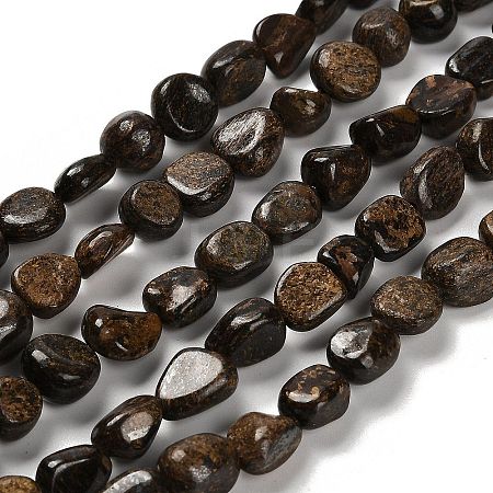 Natural Bronzite Beads Strands G-P497-01E-77-1