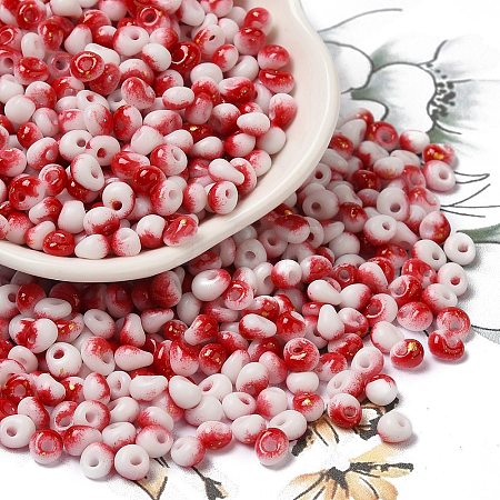 Baking Paint Glass Seed Beads SEED-F006-01A-06-1