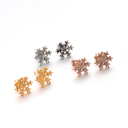 304 Stainless Steel Ear Studs EJEW-P045-01-1