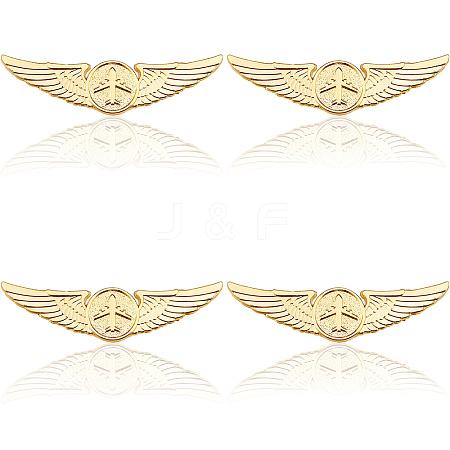 4Pcs Alloy Lapel Pin Backs for Security JEWB-DC0001-22A-1