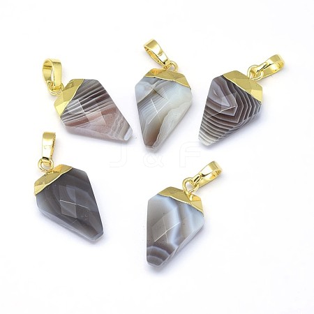 Natural Botswana Agate Pendants G-F584-D08-G-1