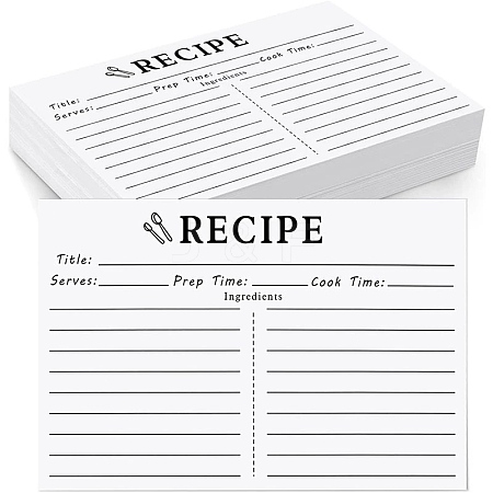 Paper Recipe Card DIY-WH20058-02B-1