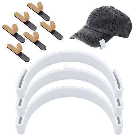 3Pcs ABS Plastic Hat Brim Bender AJEW-AN0007-20-1
