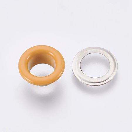 Iron Grommet Eyelet Findings IFIN-WH0023-A09-1