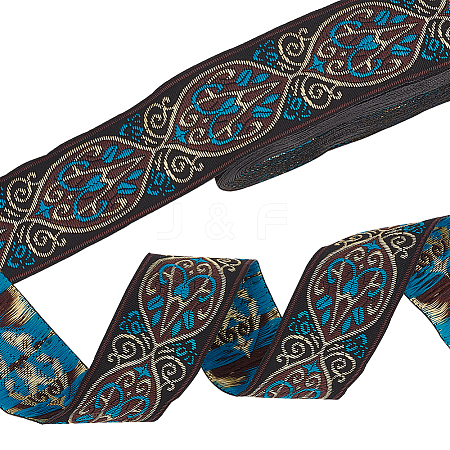 Ethnic Style Polyester Ribbon OCOR-WH0046-20-1
