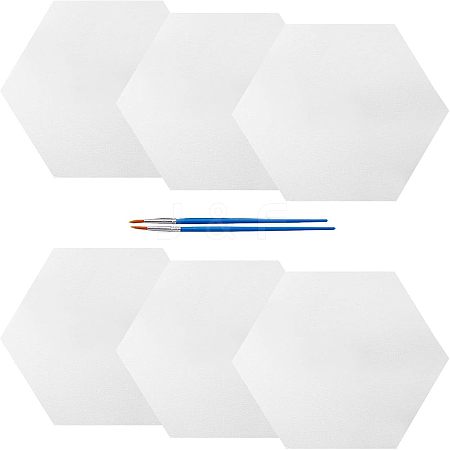 Hexagon Painting Canvas Panel Drawing Boards DIY-NB0004-10-1