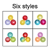 452Pcs 6 Style Transparent Crackle & Frosted Glass Beads CCG-YW0001-07-2