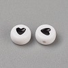 Acrylic Enamel Beads OACR-WH0003-04A-1