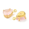 Brass Micro Pave Cubic Zirconia Charms KK-S336-02G-C-2