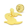 Snake and Moon Alloy Enamel Brooches ENAM-C001-03G-3