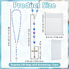 12Pcs 4 Colors Alloy & AB Color Heart Acrylic Link Chain Rosary Bead Necklaces NJEW-GO0001-20-2