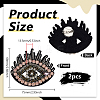 2Pcs Eye Cloth Lapel Brooches for Backpack Clothes JEWB-FG0001-57-2