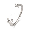 304 Stainless Steel Cuff Bangles for Women BJEW-C123-01A-P-4
