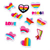 24Pcs 12 Styles Rainbow PVC Cabochons FIND-TA0005-48-2