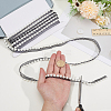 5Yards Polyester with Plastic Pearl Ribbon OCOR-CY0004-14A-3