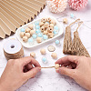 80Pcs Polygon & Round Wood Beads DIY-CF0001-01-4