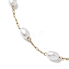 304 Stainless Steel and ABS Imitation Pearl Chain Necklaces NJEW-JN05266-7