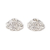 Silver Color Plated Alloy Flower Bead Caps X-TIBEB-E017-S-4
