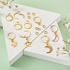 Brass Huggie Hoop Earring Findings & Open Jump Rings KK-TA0007-83G-15