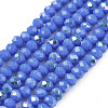 Electroplate Opaque Solid Color Glass Beads Strands LS-EGLA-A044-P2mm-L32-1