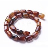 Natural Dyed Striped Agate/Banded Agate Beads Strands G-G775-B-07-2