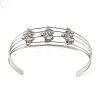 Non-Tarnish 304 Stainless Steel Hollow Open Cuff Bangles BJEW-Q348-03P-01-3