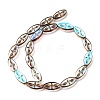 Electroplated Transparent Glass Beads Strands GL-CBA98F0-08B-3