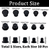 50Pcs 5 Styles Silicone Hole Plugs AJEW-GF0011-62H-2