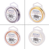 4 Colors Round Copper Wire for Jewelry Making CWIR-BC0002-02-3