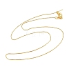 0.8MM Brass Box Chain Adjustable Slider Necklaces KK-H533-09B-G-4