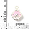 Spray Painted Alloy Pendants PALLOY-S038-07A-3