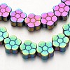 Electroplate Non-magnetic Synthetic Hematite Beads Strands G-F300-07-02-1
