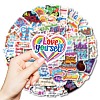 50Pcs Paper Self-Adhesive Picture Stickers AJEW-S036-08-3