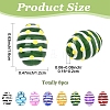 8Pcs 8 Colors Glass Imitation Jade Beads GLAA-YW0005-72-2