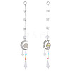 2Pcs Glass Butterfly & Cone Hanging Suncatchers HJEW-TADJ0021-2