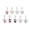 9Pcs Angel Glass Pendant Decorations HJEW-JM02883-2