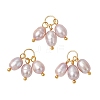 Natural Cultured Freshwater Pearl 3 Rice Charms PALLOY-JF05056-02-1
