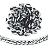 100Pcs Silver Color Plated Acrylic Linking Rings SACR-CJ0001-31-1