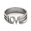 Non-Tarnish 201 Stainless Steel Finger Rings RJEW-G278-05P-2